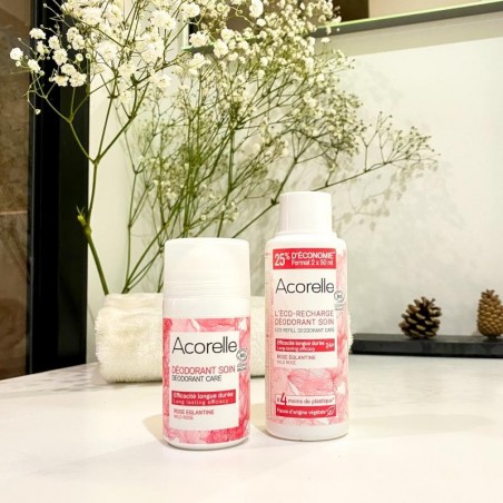Éco-Recharge Déodorant BIO Certifiée Rose Eglantine - 100ML| Acorelle