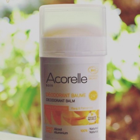 Déodorant Femme BIO Certifié Ylang et Palmarosa 40gr | Acorelle