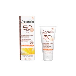 Crème Solaire Teintée Certifiée BIO SPF50 50ml | Acorelle