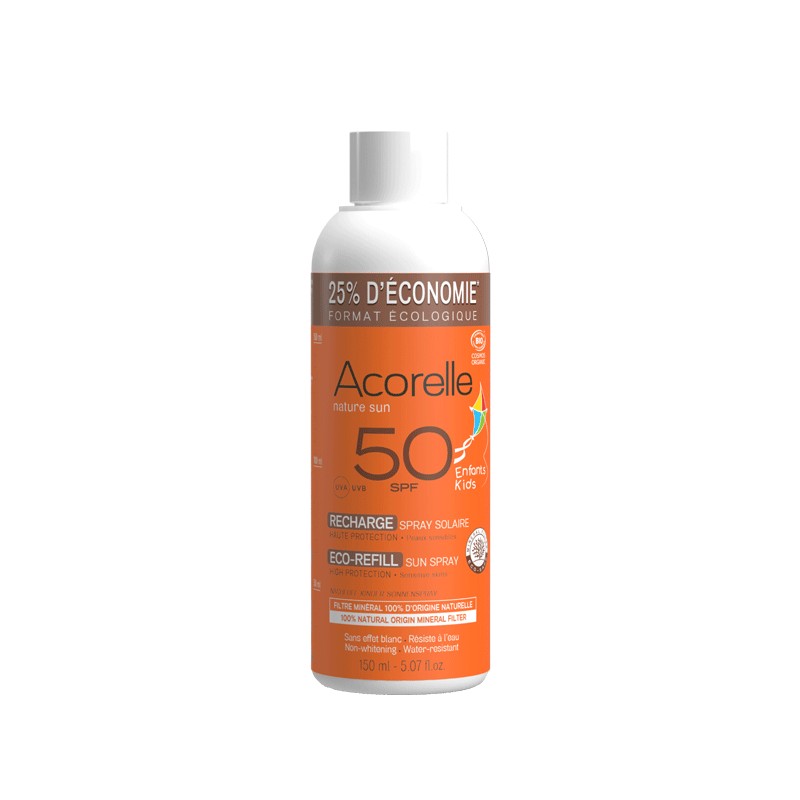 ECO-RECHARGE SPRAY SOLAIRE ENFANTS SPF50 150ML BIO CERTIFIEE ECO-RECHARGE SPRAY SOLAIRE ENFANTS SPF50 150ML BIO CERTIFIEE