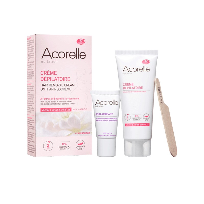 Crème Dépilatoire Visage et zones sensibles 75ml | 80% d'origine naturelle| ACORELLE Crème Dépilatoire Visage et zones sensibles 75ml | 80% d'origine naturelle| ACORELLE