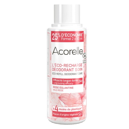 Éco-Recharge Déodorant BIO Certifiée Rose Eglantine - 100ML| Acorelle