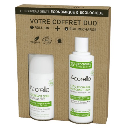 Coffret Recharge + Déodorant Roll-on Efficacité Longue Durée | Acorelle