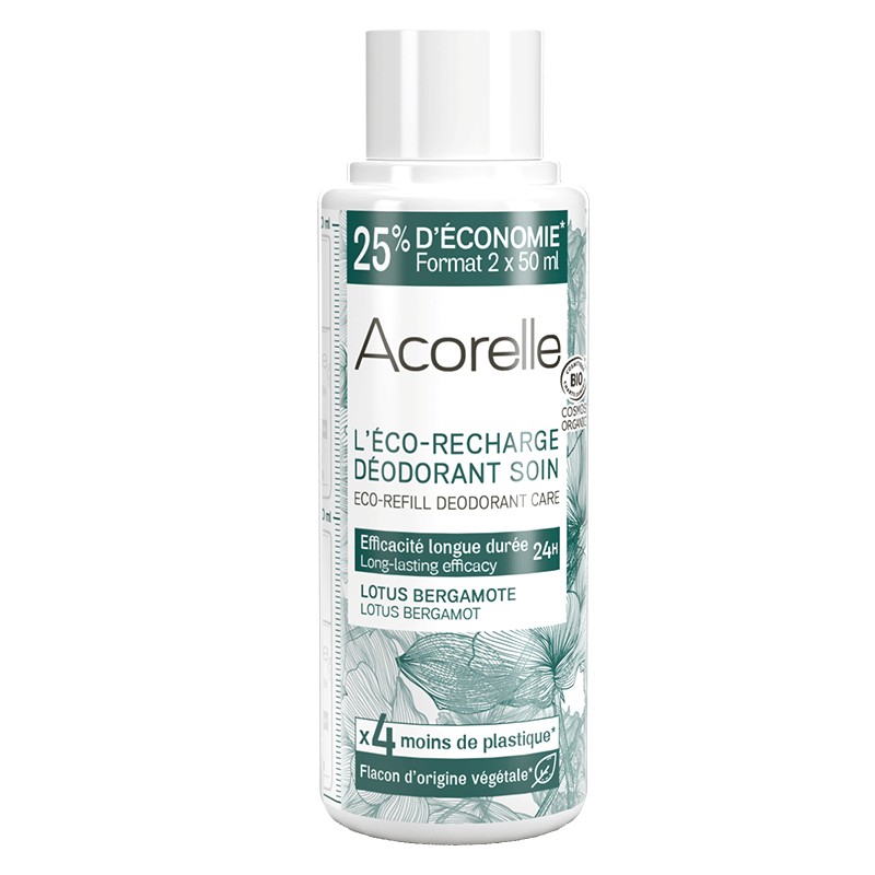Éco-Recharge Déodorant BIO Certifiée Lotus Bergamote - 100ML | Acorelle Éco-Recharge Déodorant BIO Certifiée Lotus Bergamote - 100ML | Acorelle