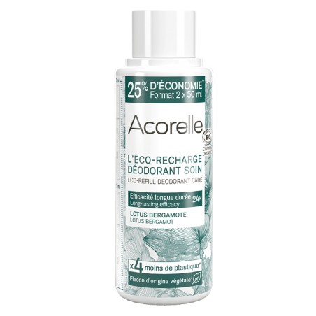 Éco-Recharge Déodorant BIO Certifiée Lotus Bergamote - 100ML | Acorelle