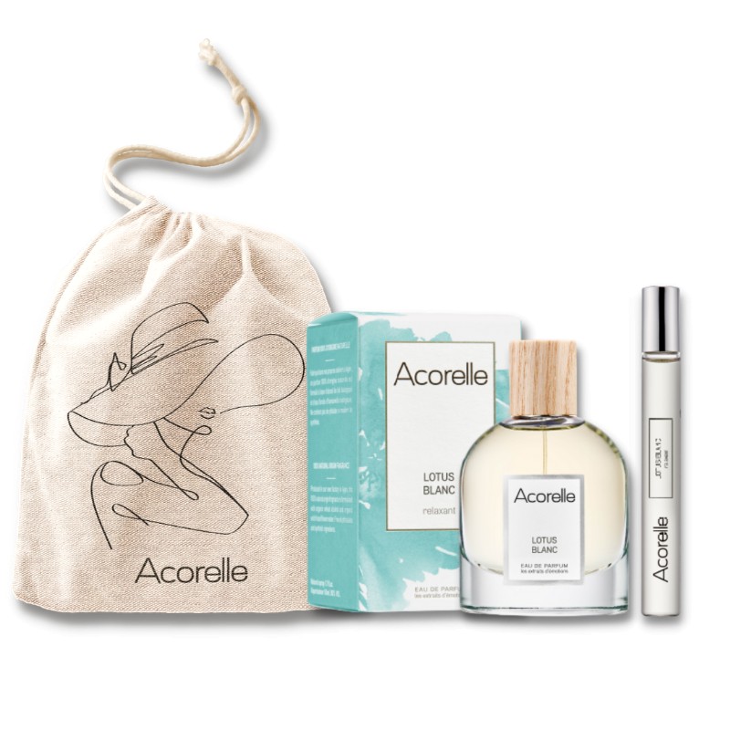 Coffret Eau de Parfum Bio Certifié Lotus Blanc - Relaxante | Acorelle Coffret Eau de Parfum Bio Certifié Lotus Blanc - Relaxante | Acorelle