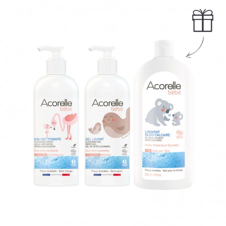 Pack soins bébé bio Acorelle - Kit toilette pour bébé