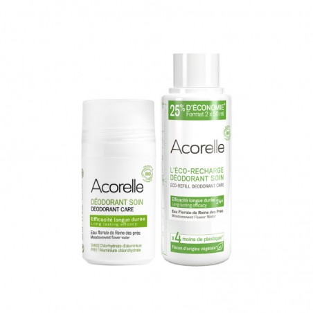 DUO Roll-On & Recharge Déodorant Efficacité Longue Durée BIO | Acorelle
