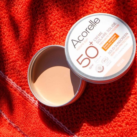 Crème Solaire Solide Beige SPF50+ | Acorelle