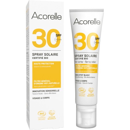 Spray Solaire Certifié BIO SPF30 100ml | Acorelle