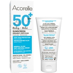 Crème Solaire Bébé Certifiée BIO SPF50+ 50ml | Acorelle